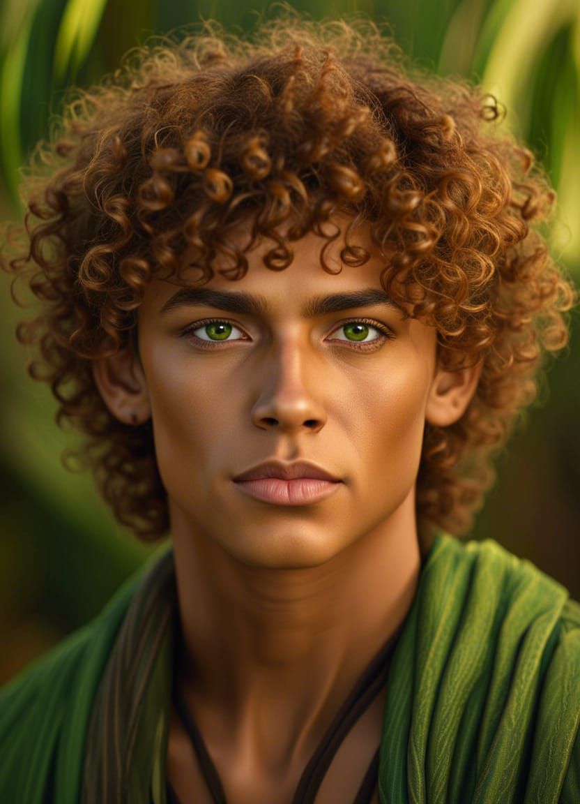 Detailed Portrait of a Young Man in Natural Lighting