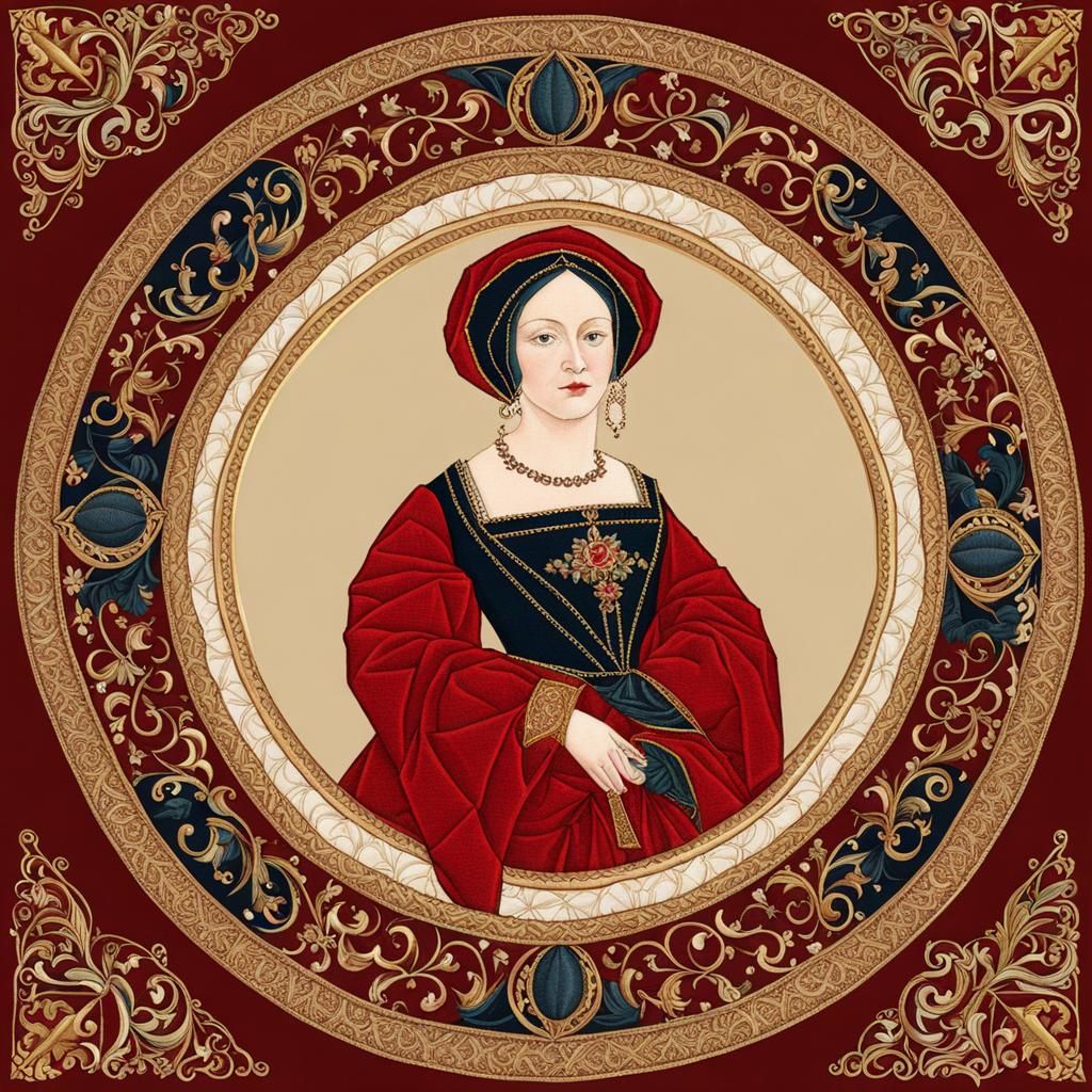 Madame X in Medieval Embroidery Style