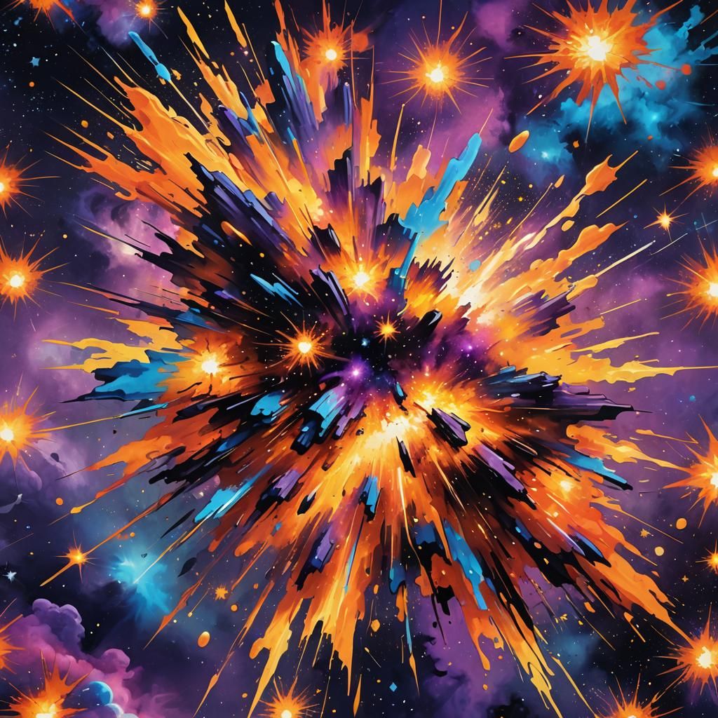 Vibrant Cosmic Explosion of Colliding Stars