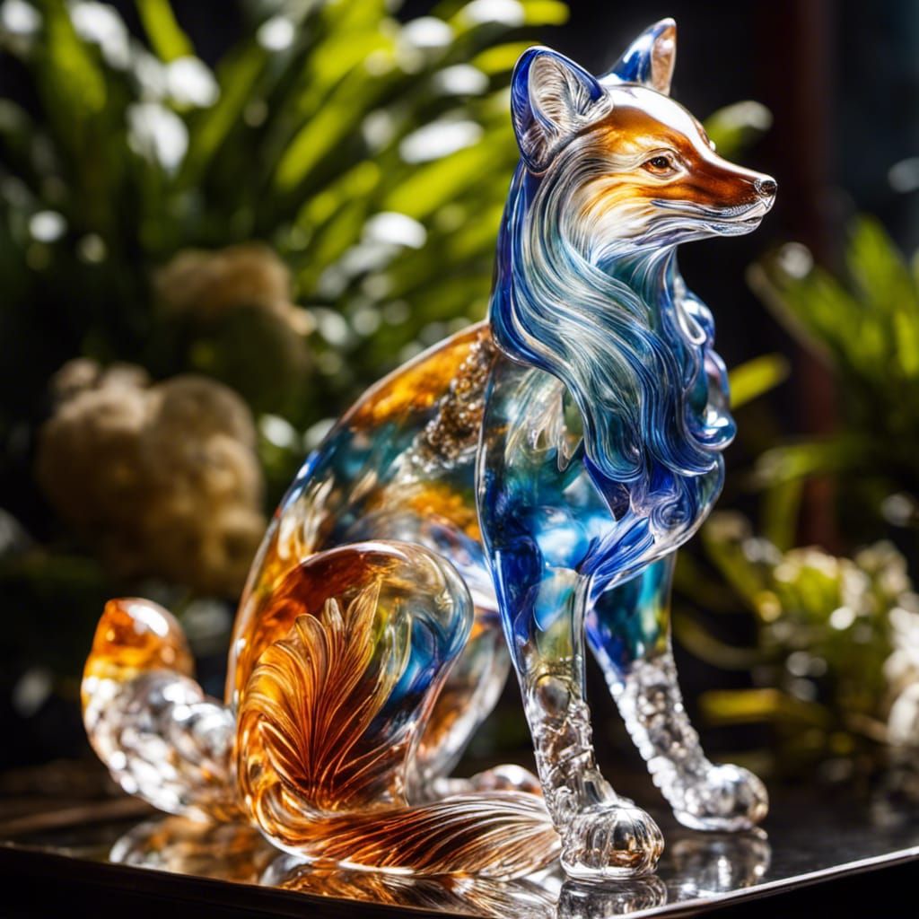 Glass blown fox