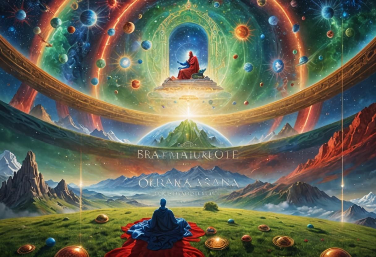 Celestial Dream: Blue Man Asleep in Painted Universe