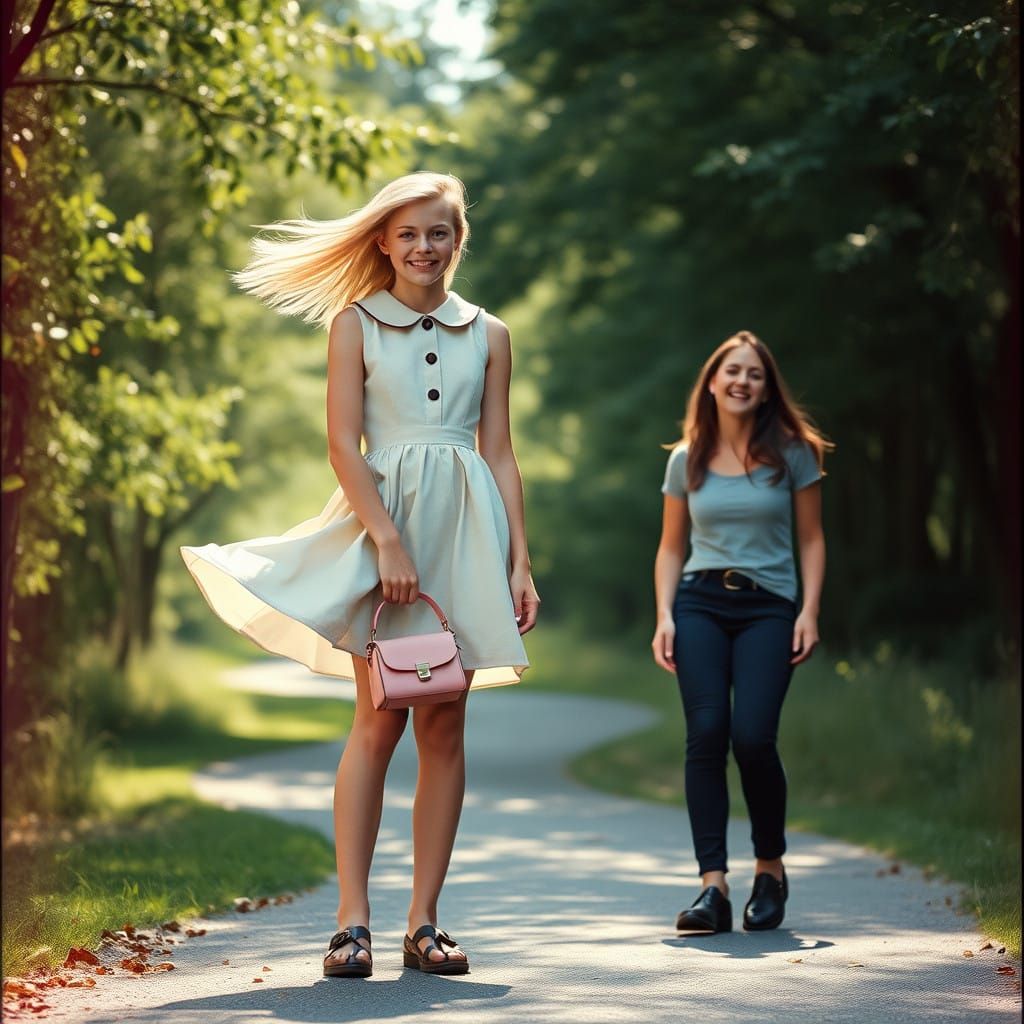 Charming Masculine Youth in Vintage-Inspired Dress