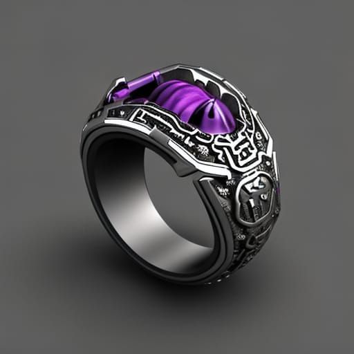 Amethyst Dragon Dwarven Ring: Fantasy Concept Art