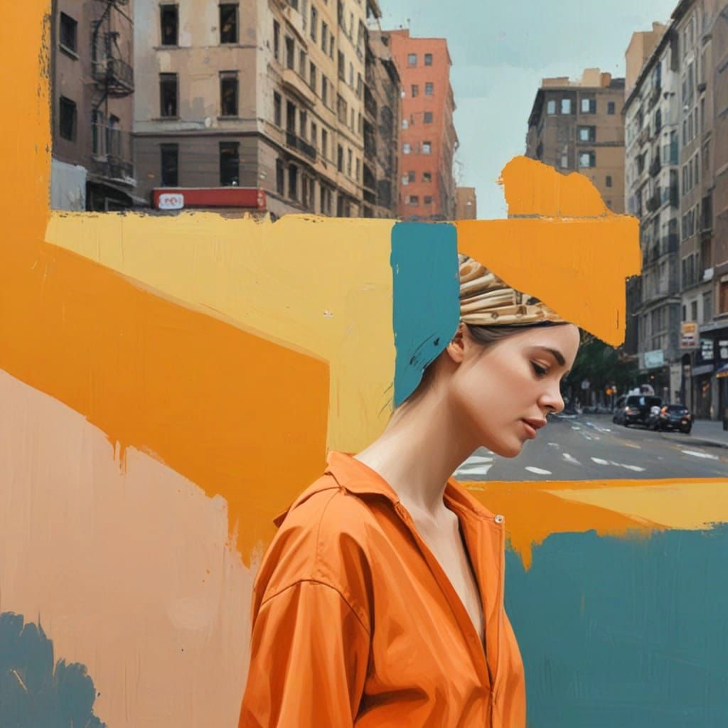 Expressive Painting of Person in Urban Scene