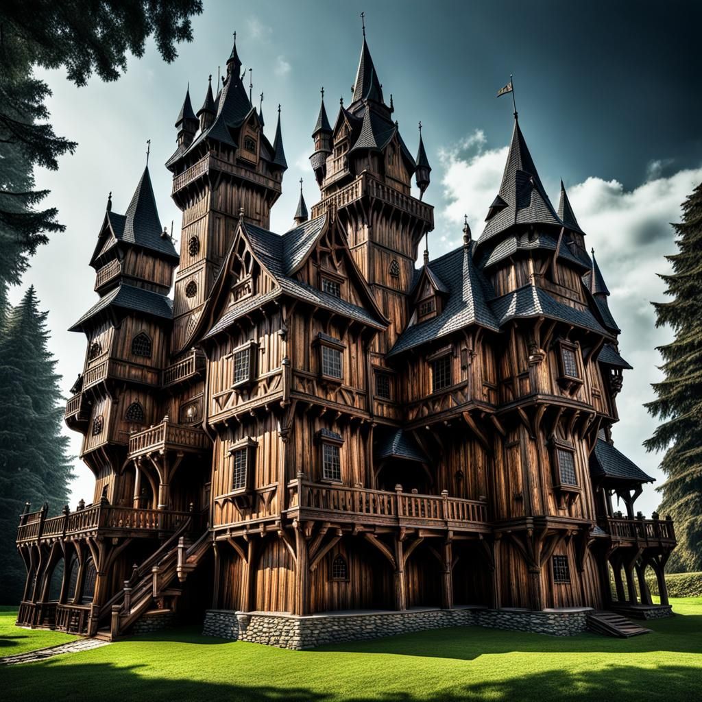A wooden castle