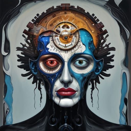 Surreal Portrait of a Concussion in Dali Style