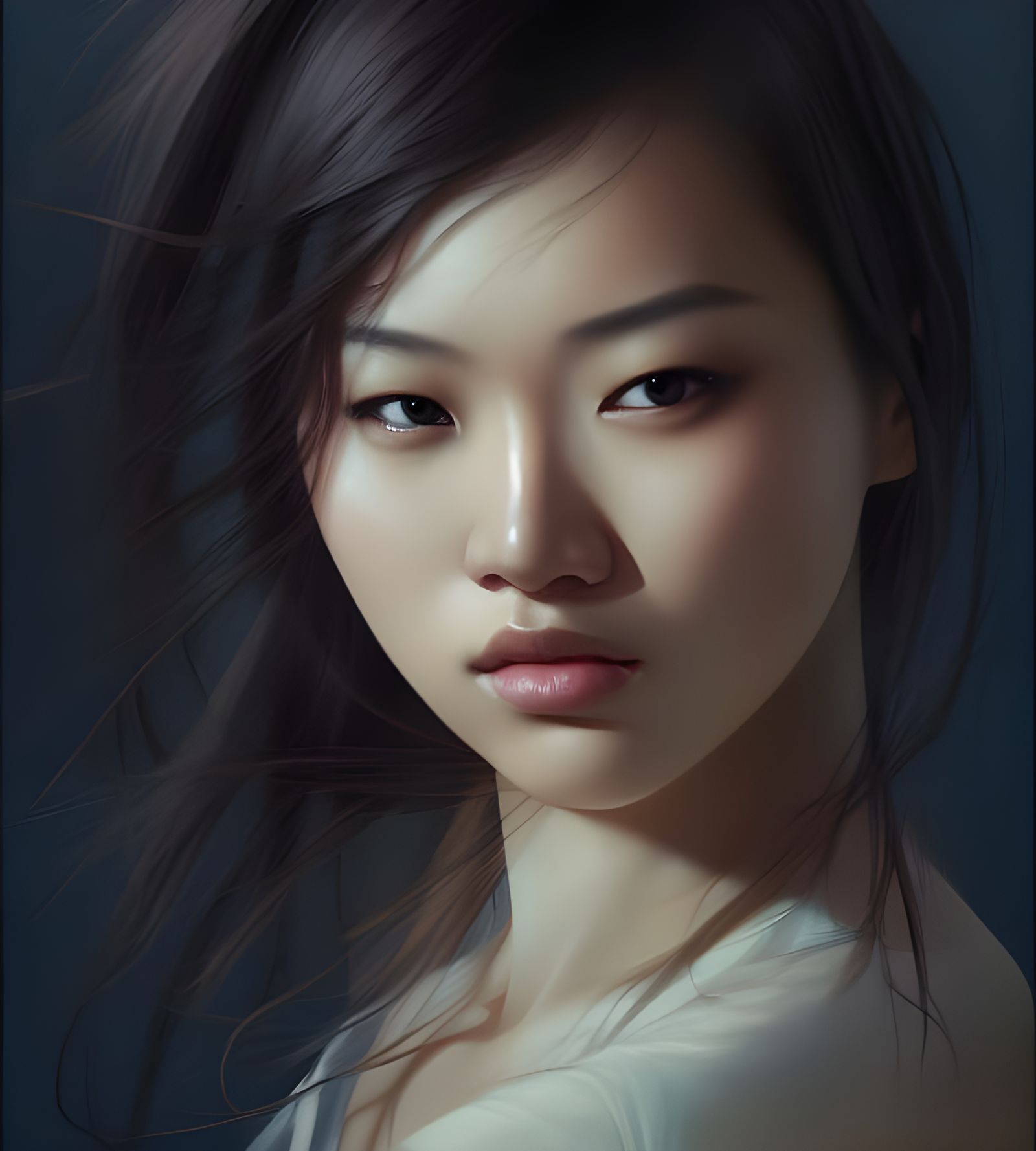 Hyperdetailed Portrait of a Beautiful Asian Woman