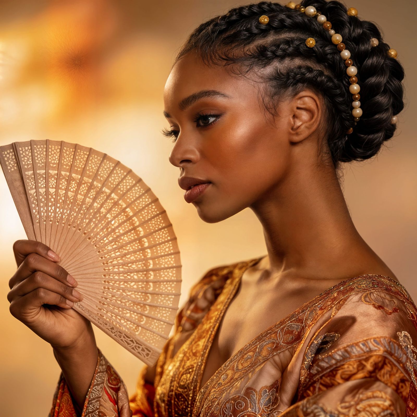 Elegant African Beauty Portrayed in AI Art