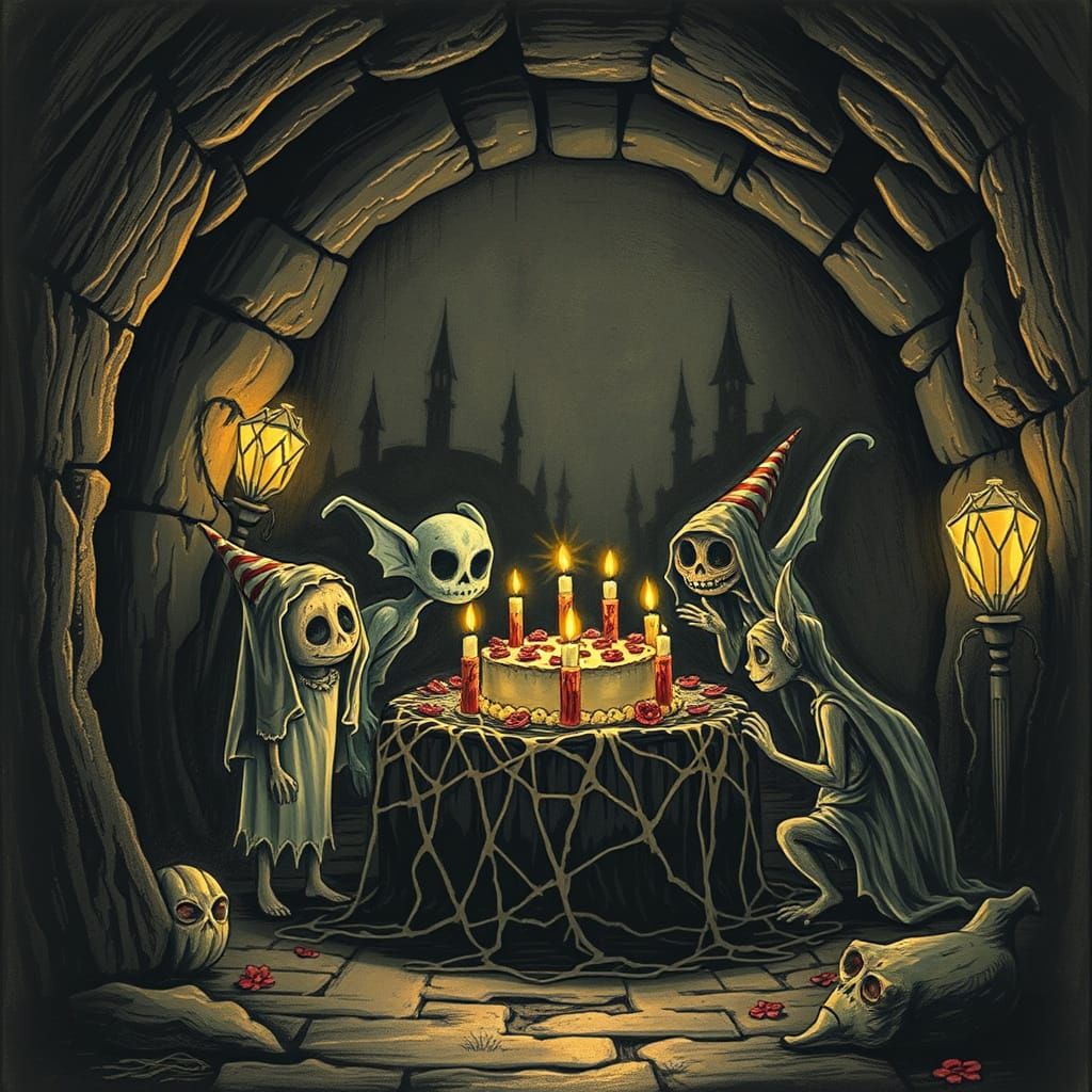 Eerie Crypt Birthday Party with Ghoulish Guests