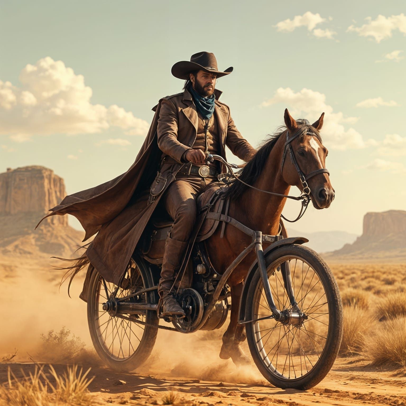 Lone Ranger Rides a Horse Bicycle