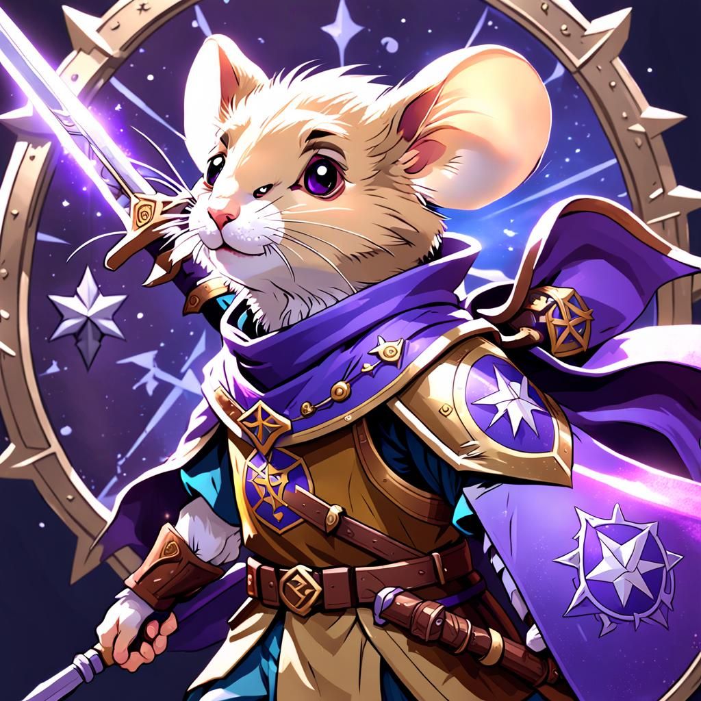 Mouse Knight Portrait in Hyperdetailed Digital Art