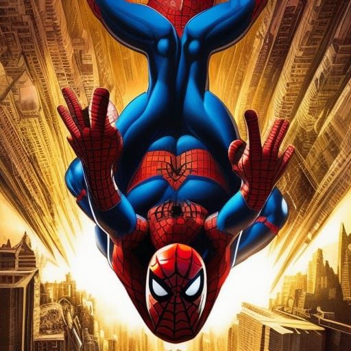 Spider-Hulk-Bat Superhero Mashup in Action