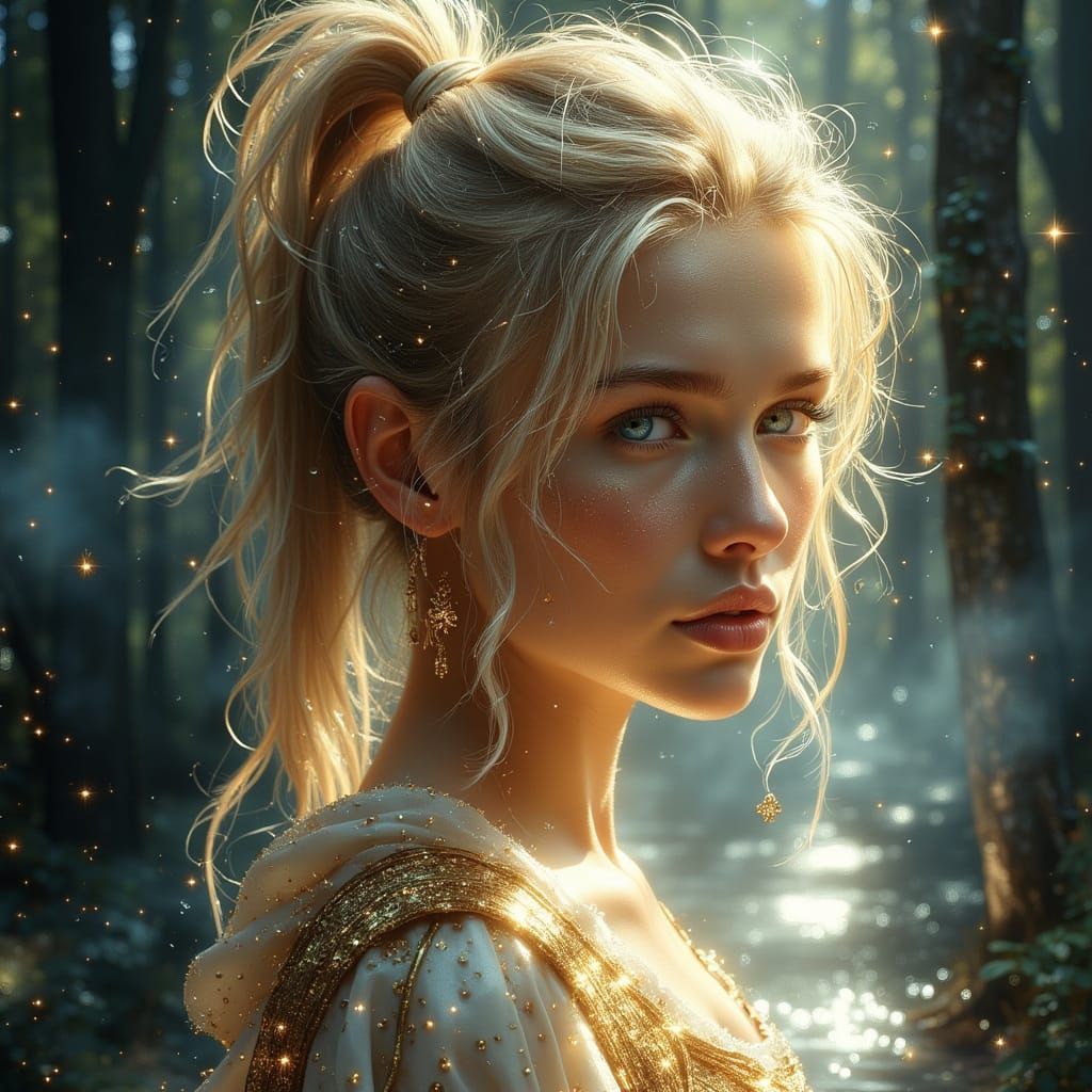 Gorgeous Norse Goddess in Romantic Style