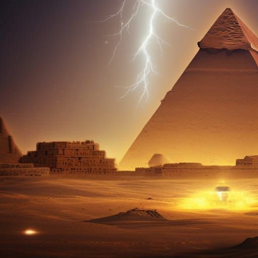 Pharaoh Djoser's Pyramids with Space Traveler