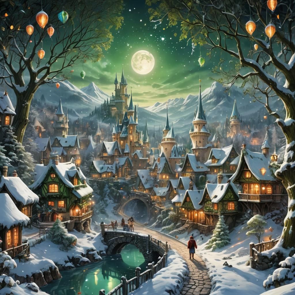 Enchanting Winter Village: A Fairytale in Ultra HD