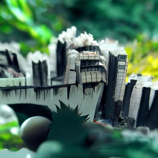 Detailed Matte Painting of Bakugo