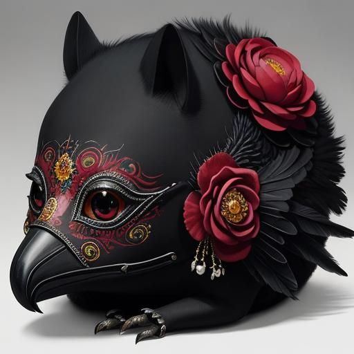 Elegant Black Eyeball in a Surreal Style