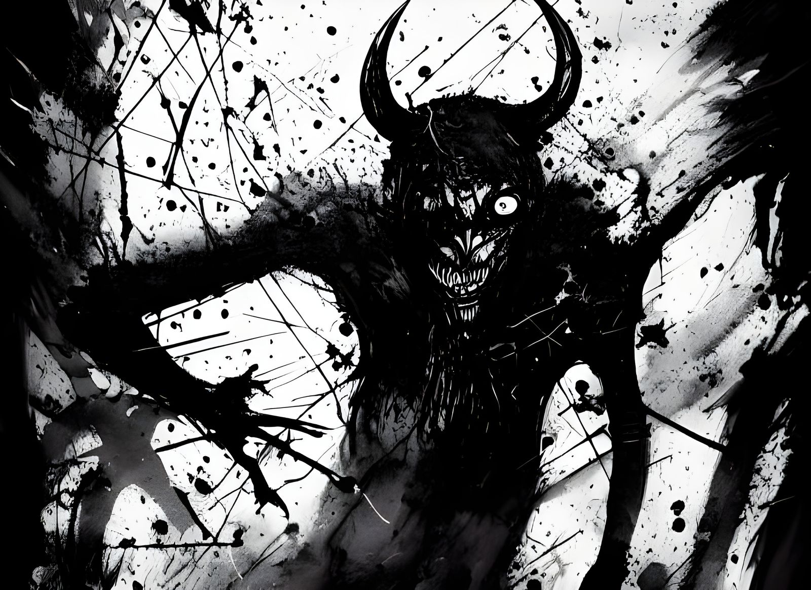 Terrifying Devil Portrait in Speedpaint Style