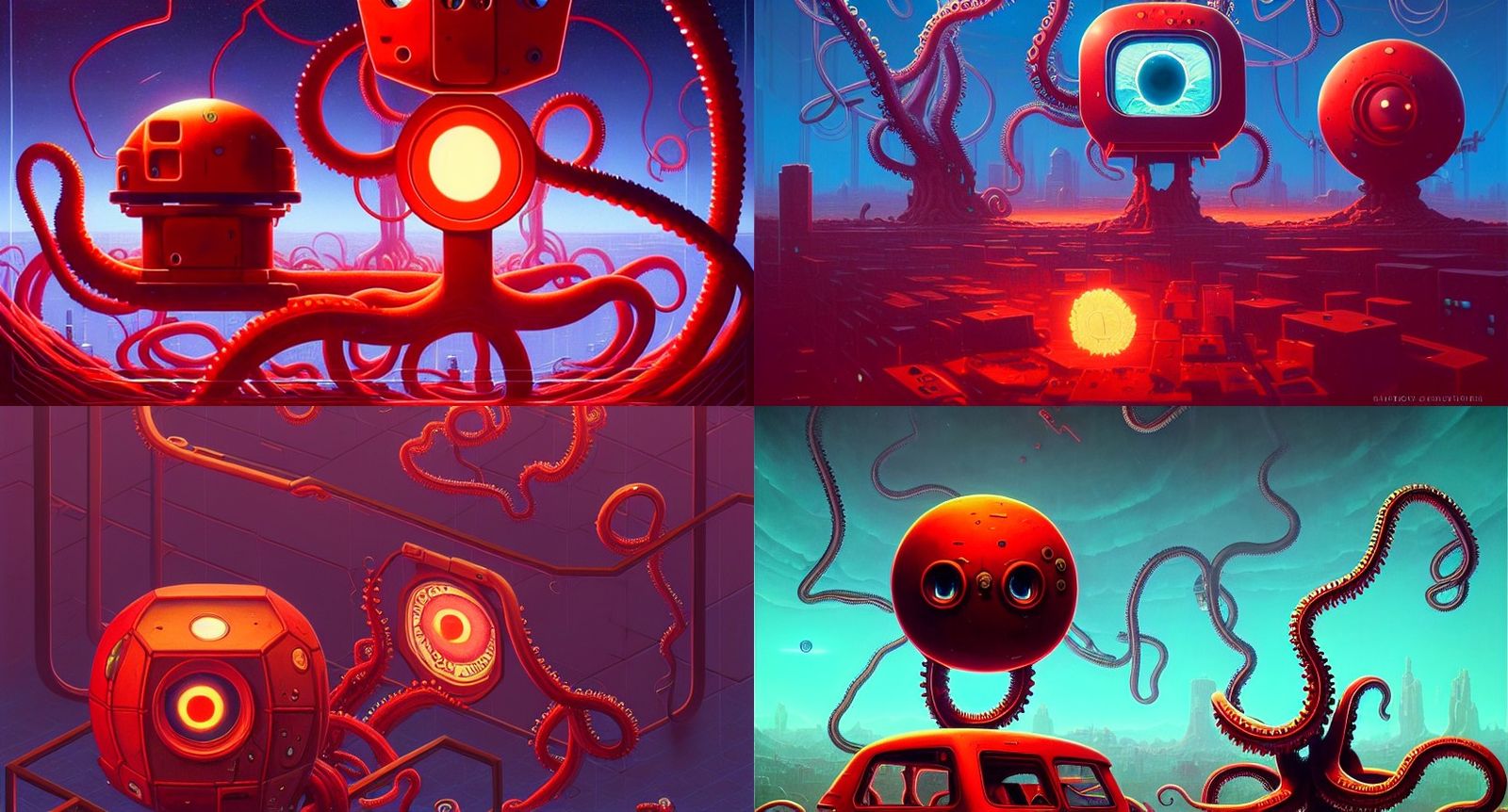 Beholder with Tentacles in Photorealistic Digital Art