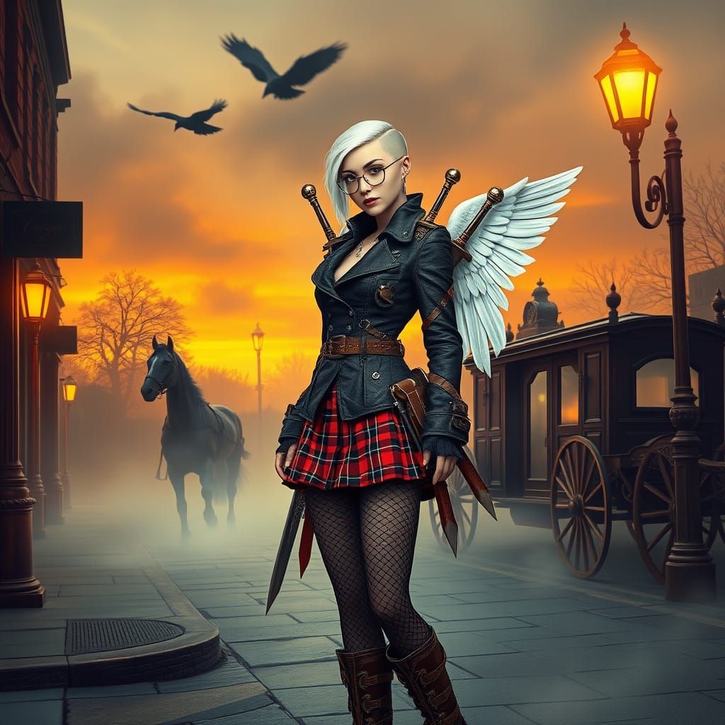 Steampunk Siren in Amber Glow