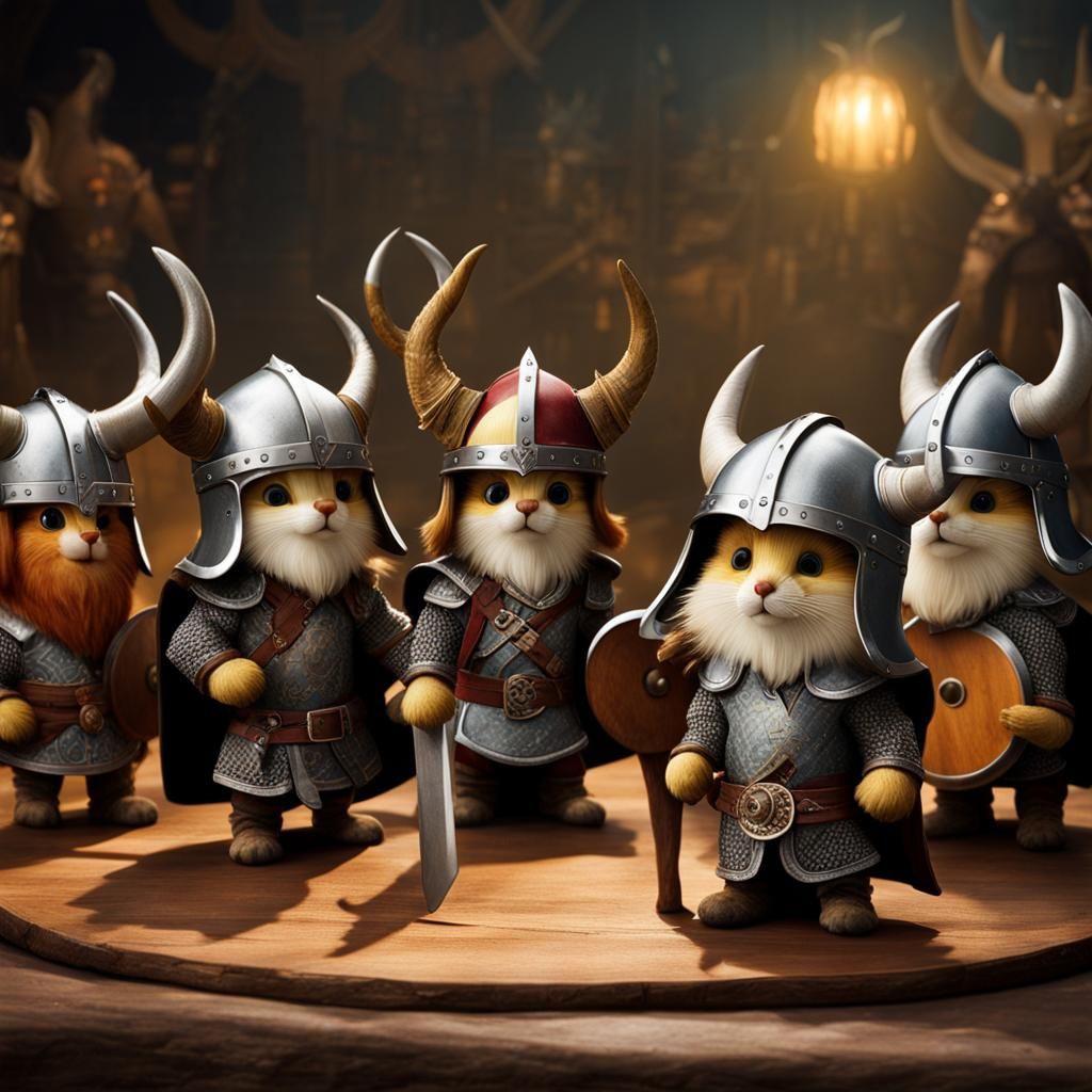 Squirrels Stage Show in Japanese Art Style