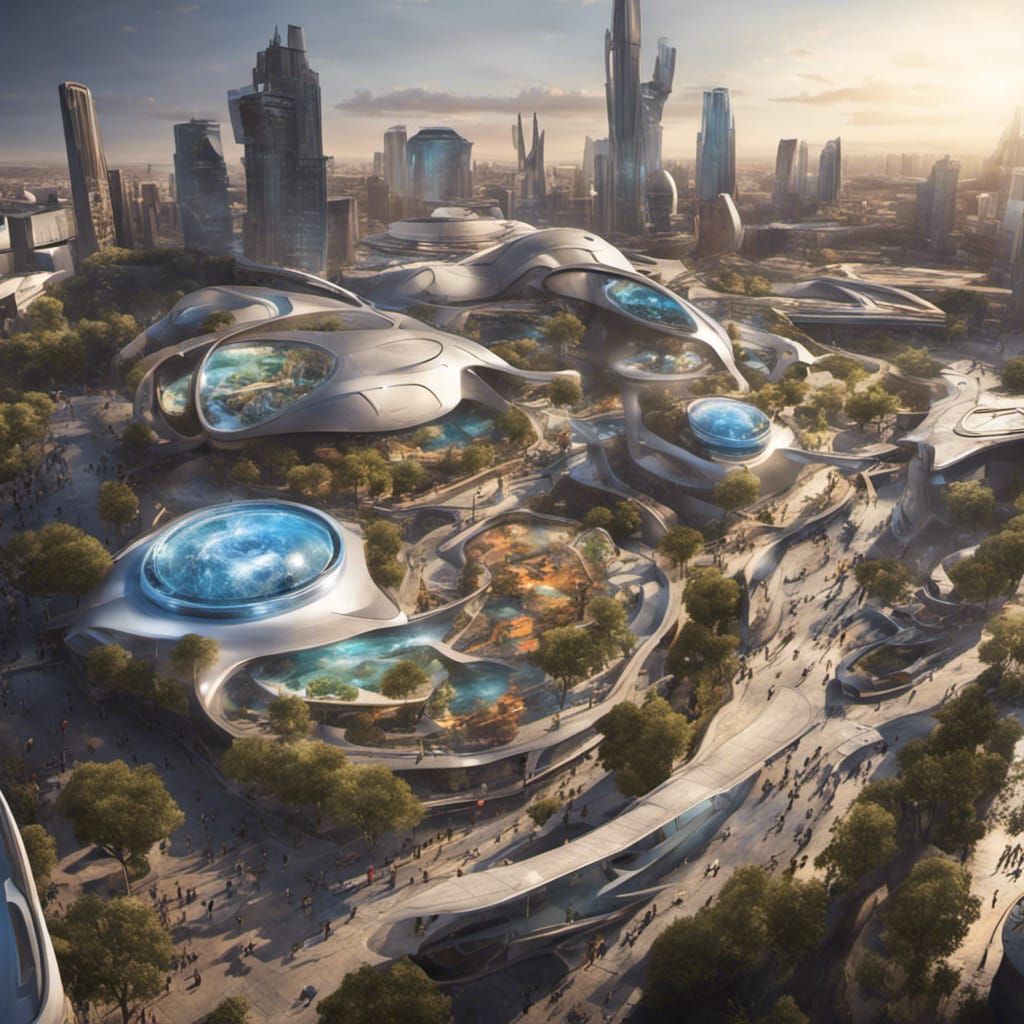 Futuristic Theme Park in Mexican Downtown