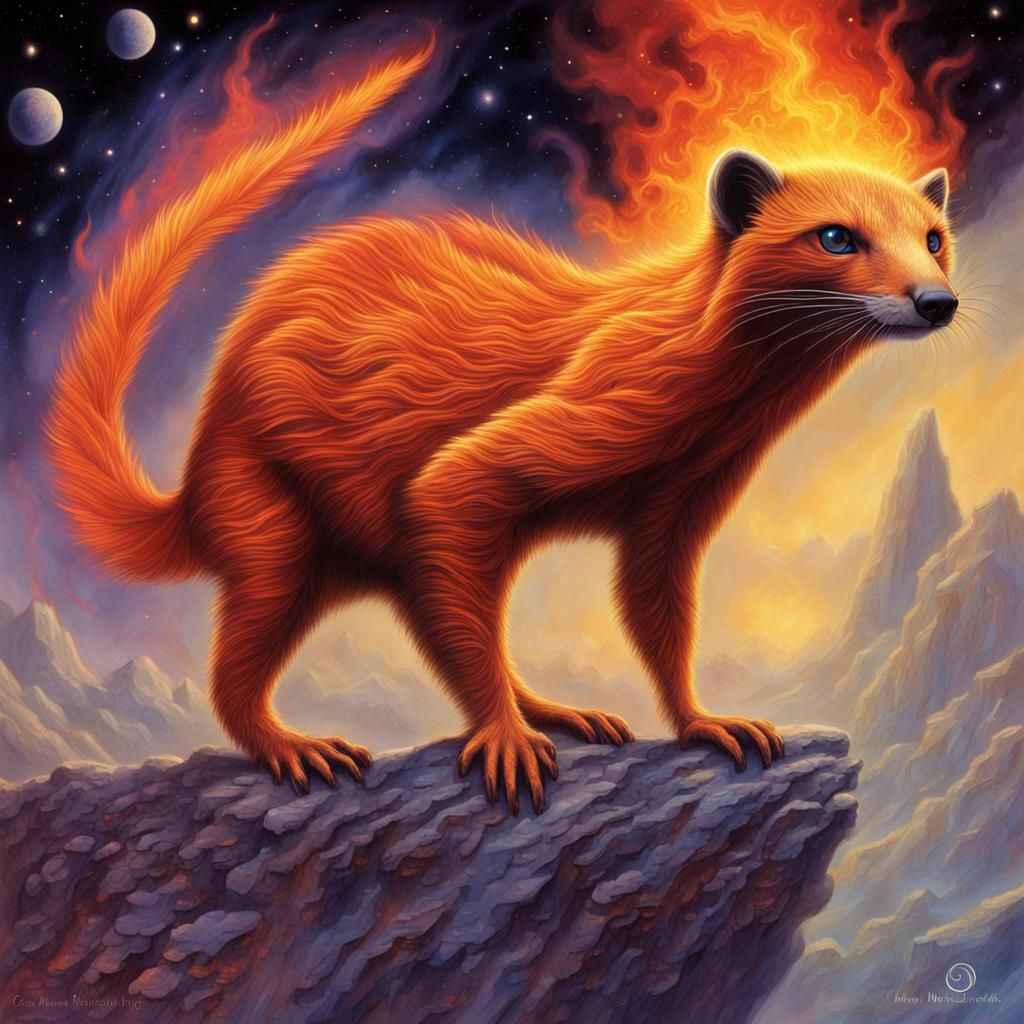 Cosmic Dreamscape Odyssey Fire Mongoose Rules The World On F...