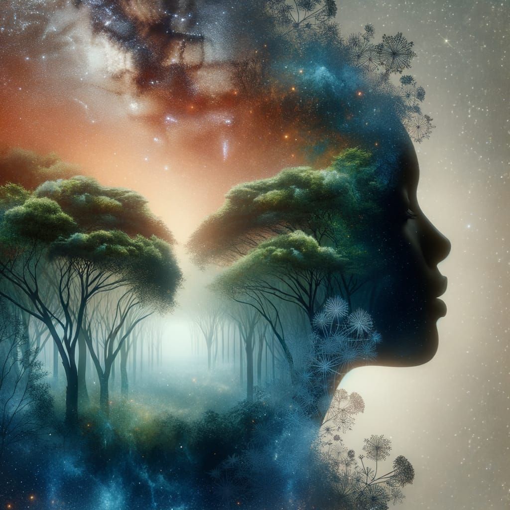 Mystical Forest Goddess in Softly Blended Layers
