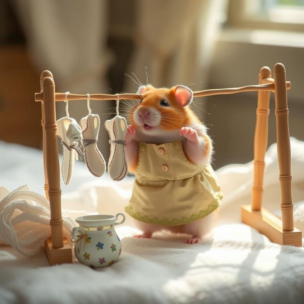 Hamster Does Laundry: Professional Photography with Bokeh