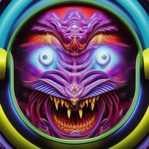 Horror Alien Teletubby Clown with Crystal Apple