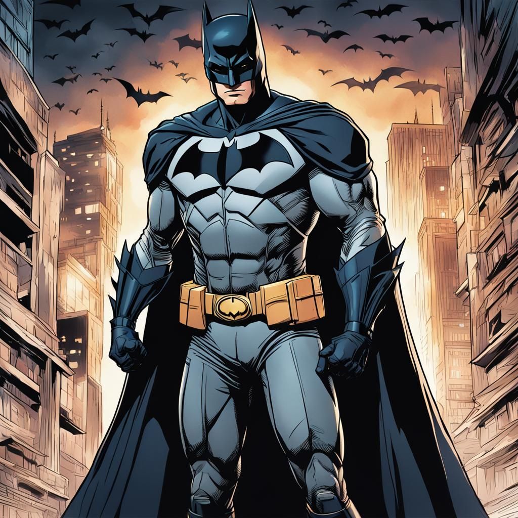 Batman Anime Cel-Shaded Justice League Artwork