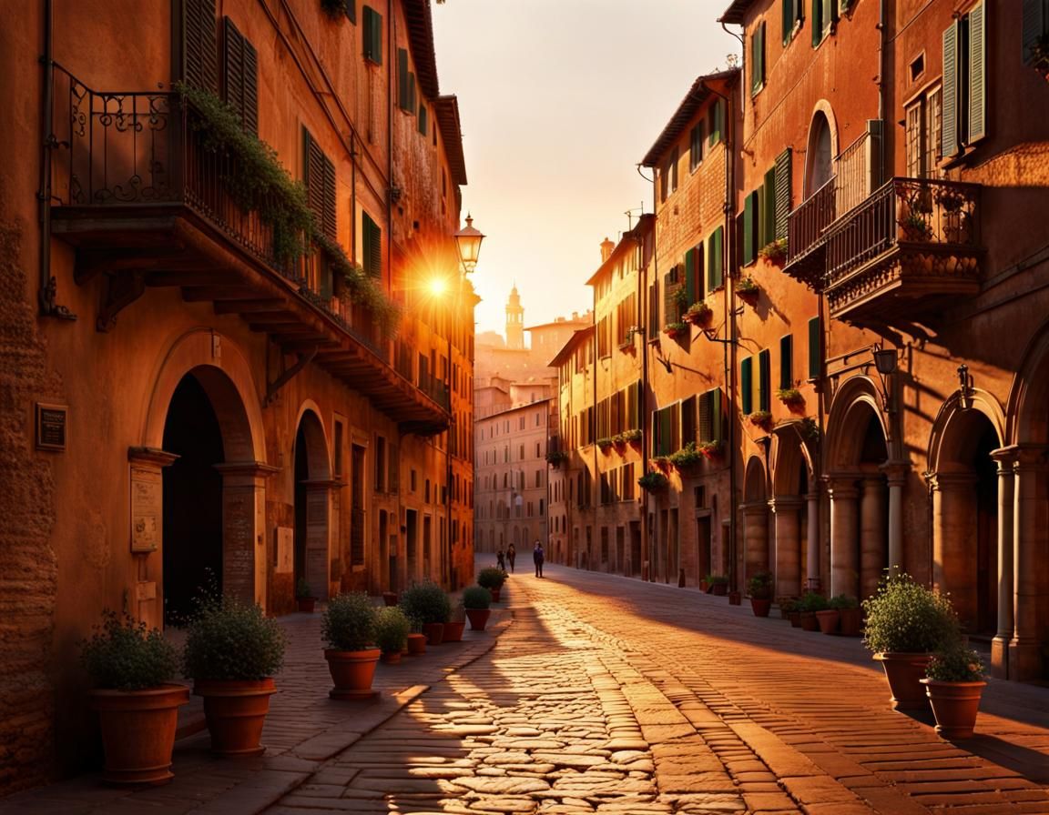 Sienna Italy at Magic Hour: Cinematic Composition