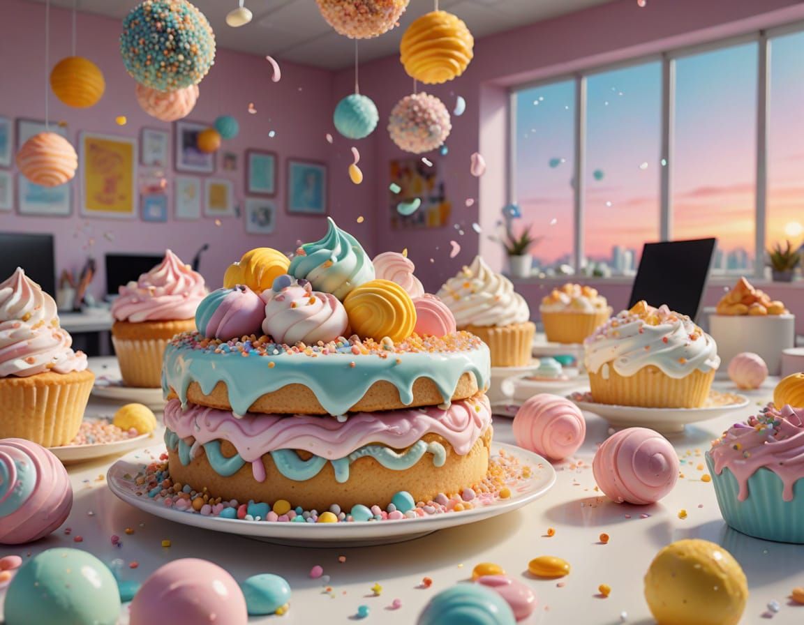 Whimsical AI Desserts Come to Life: Digital Art