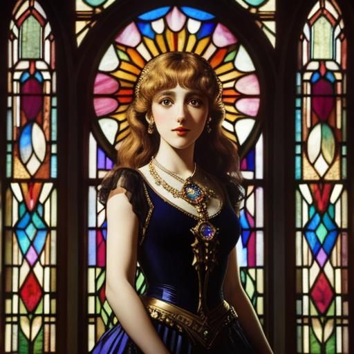 Mary Pickford Ballet Portrait in Dada Style