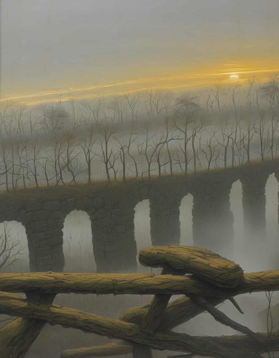 Ancient Ruins in Warm, Golden Light