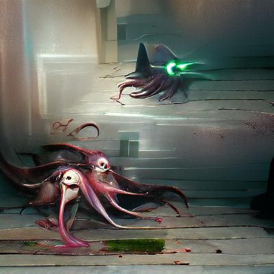 Sinister Squid Game Scene by Rutkowski