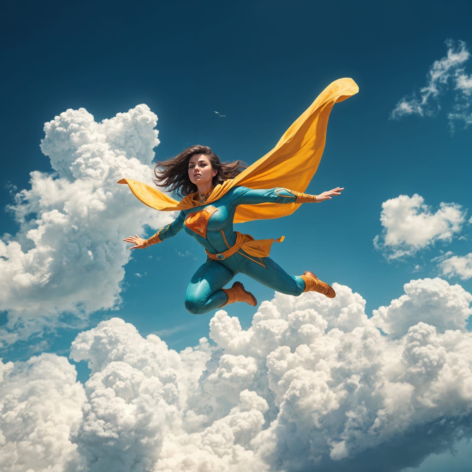 Ethereal Fantasy Heroine Soars in Vibrant, Dreamlike Aesthet...