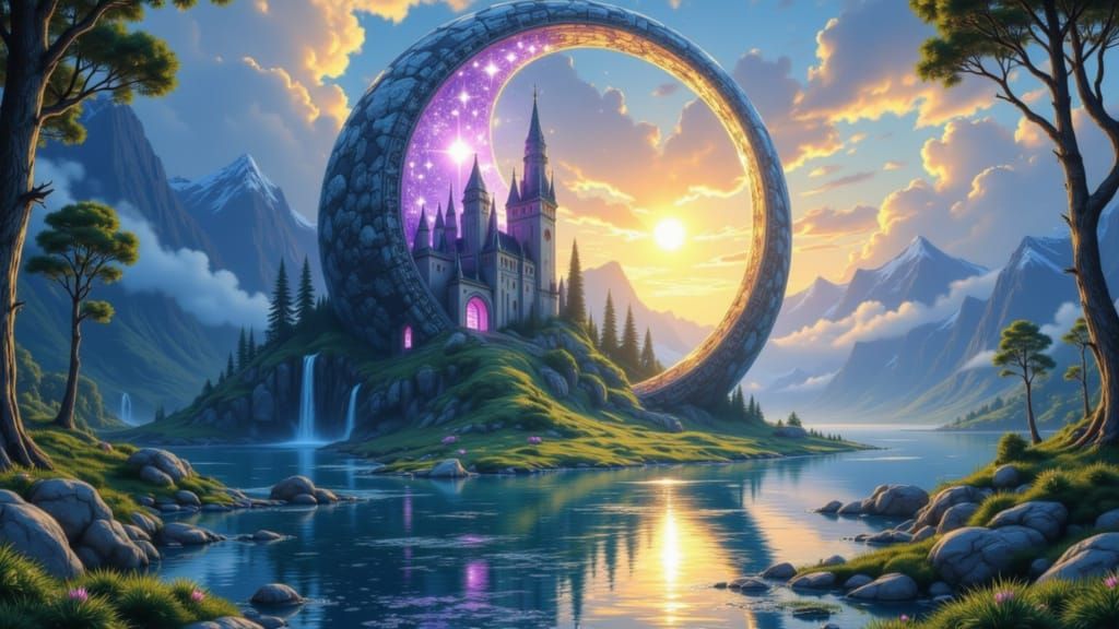 Ammolite Castle: Surreal Landscape of Eternal Tranquility