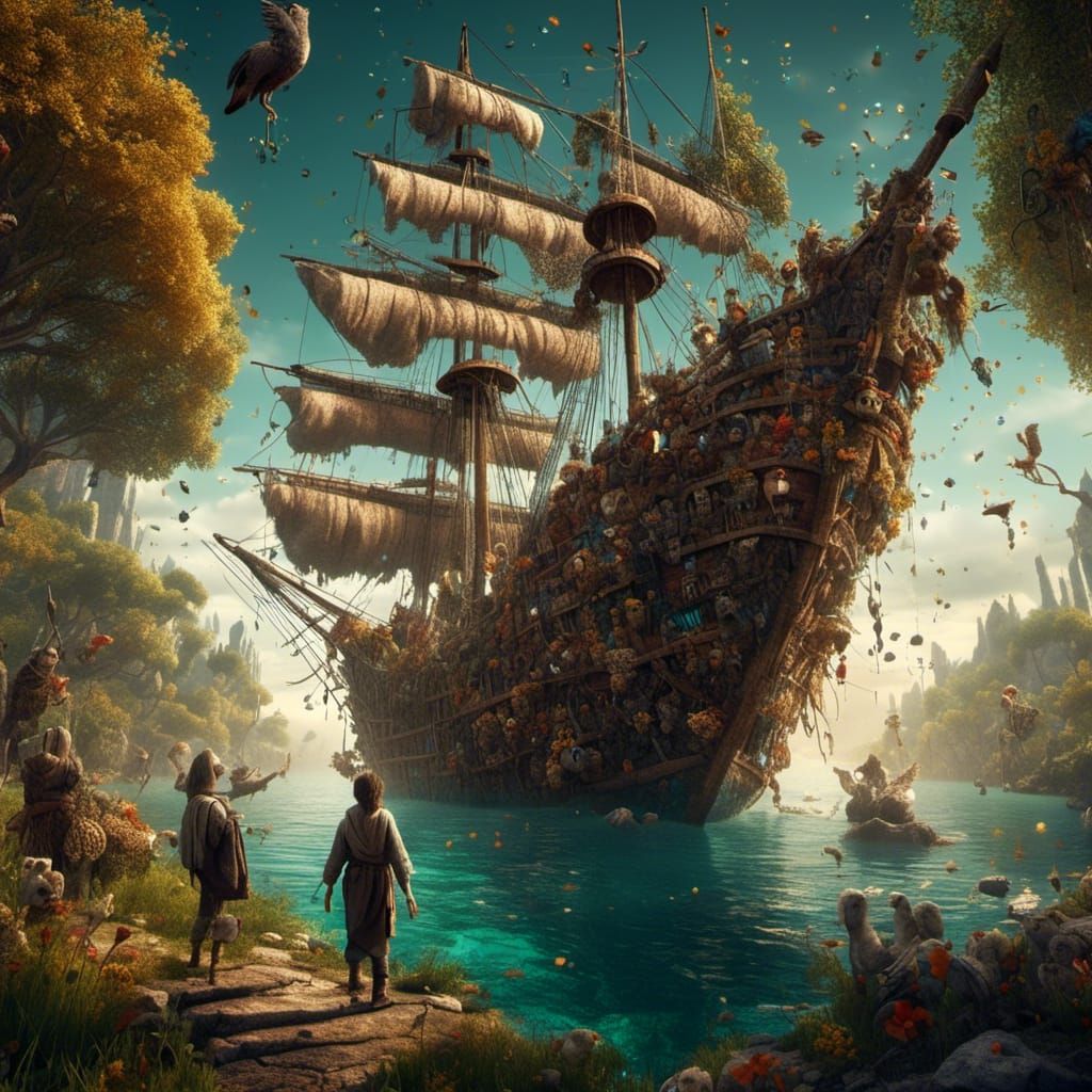 Detailed Matte Painting: Jesus in Mosaic Beauty