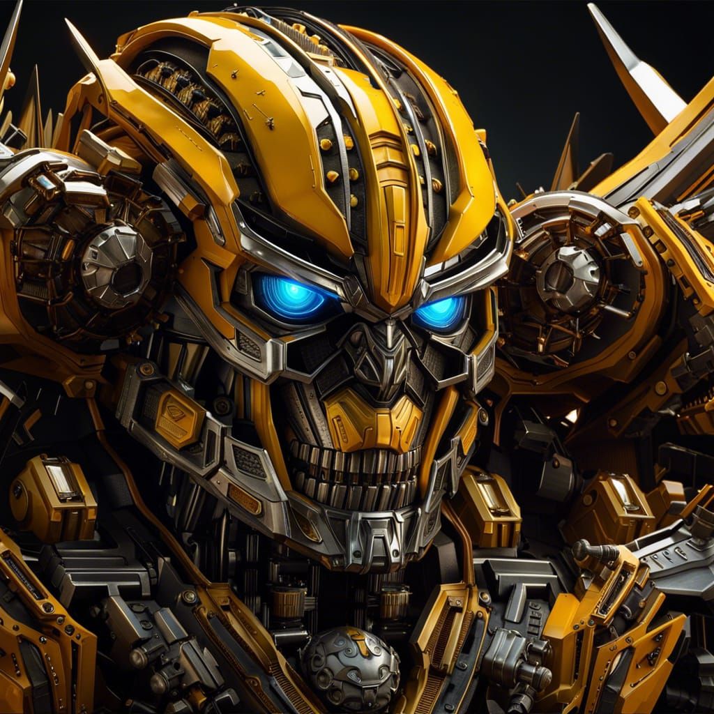 Autobot Bumblebee with pandemonium skull