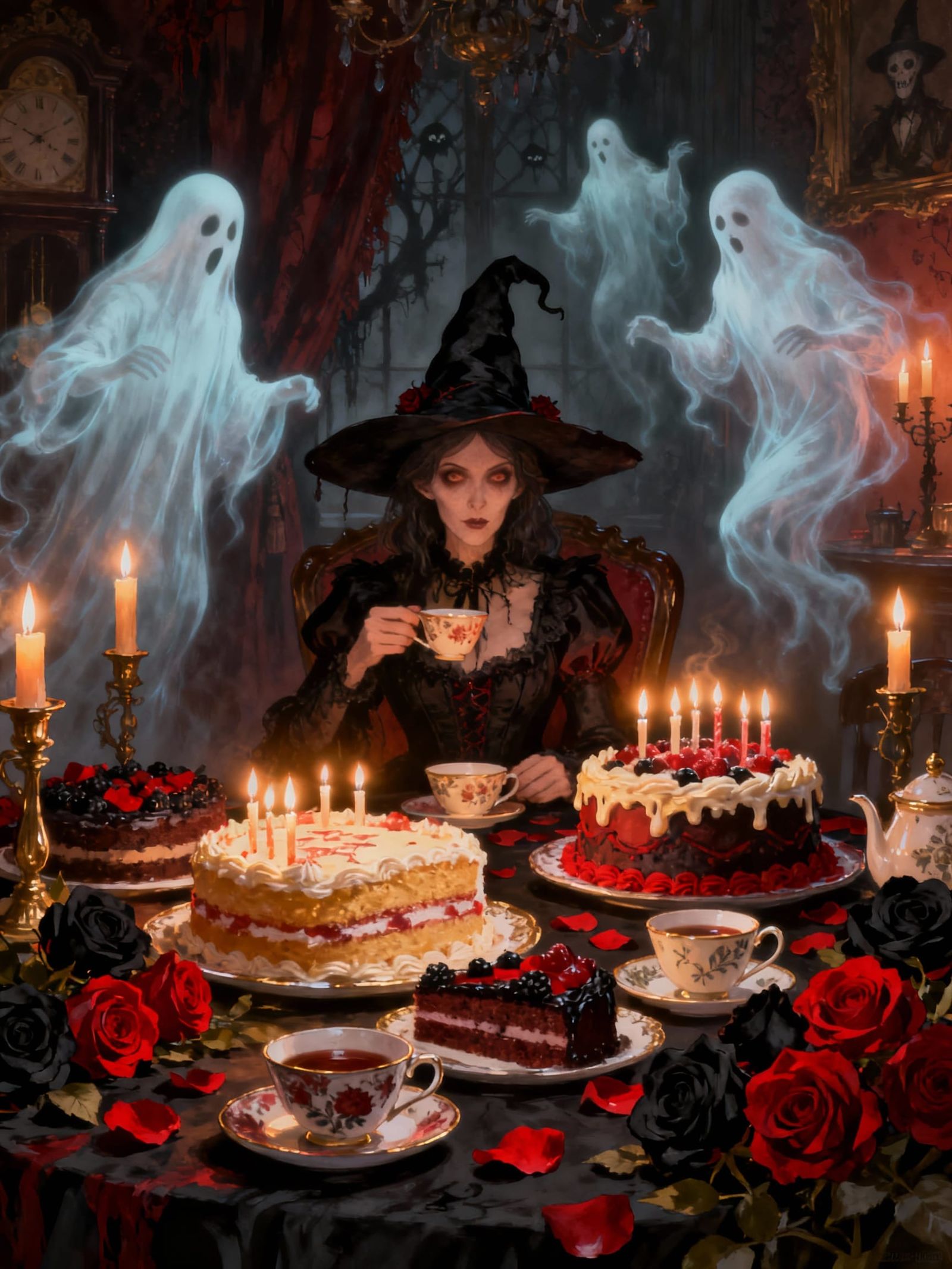 Spooky Victorian Tea Party with Ghostly Guests