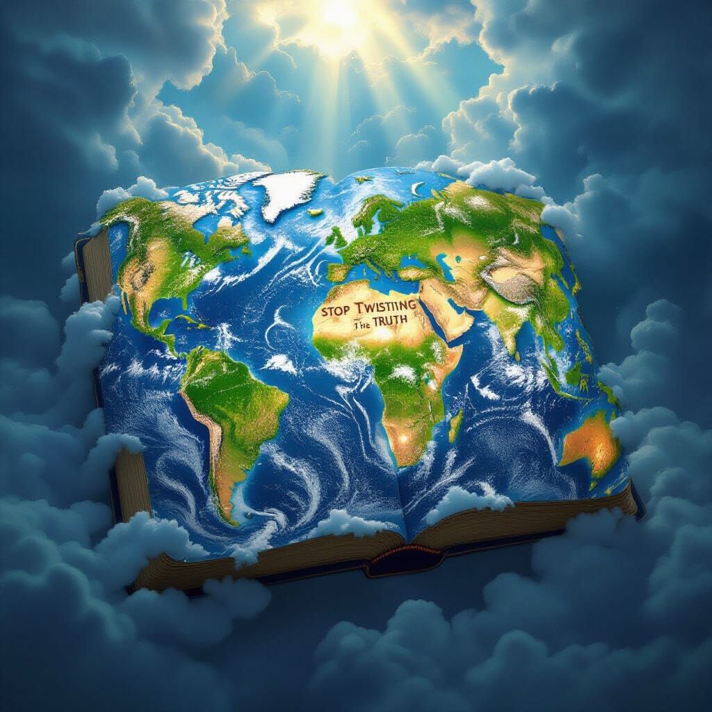 Earth Bible: Hyperrealistic Digital Art with Divine Light