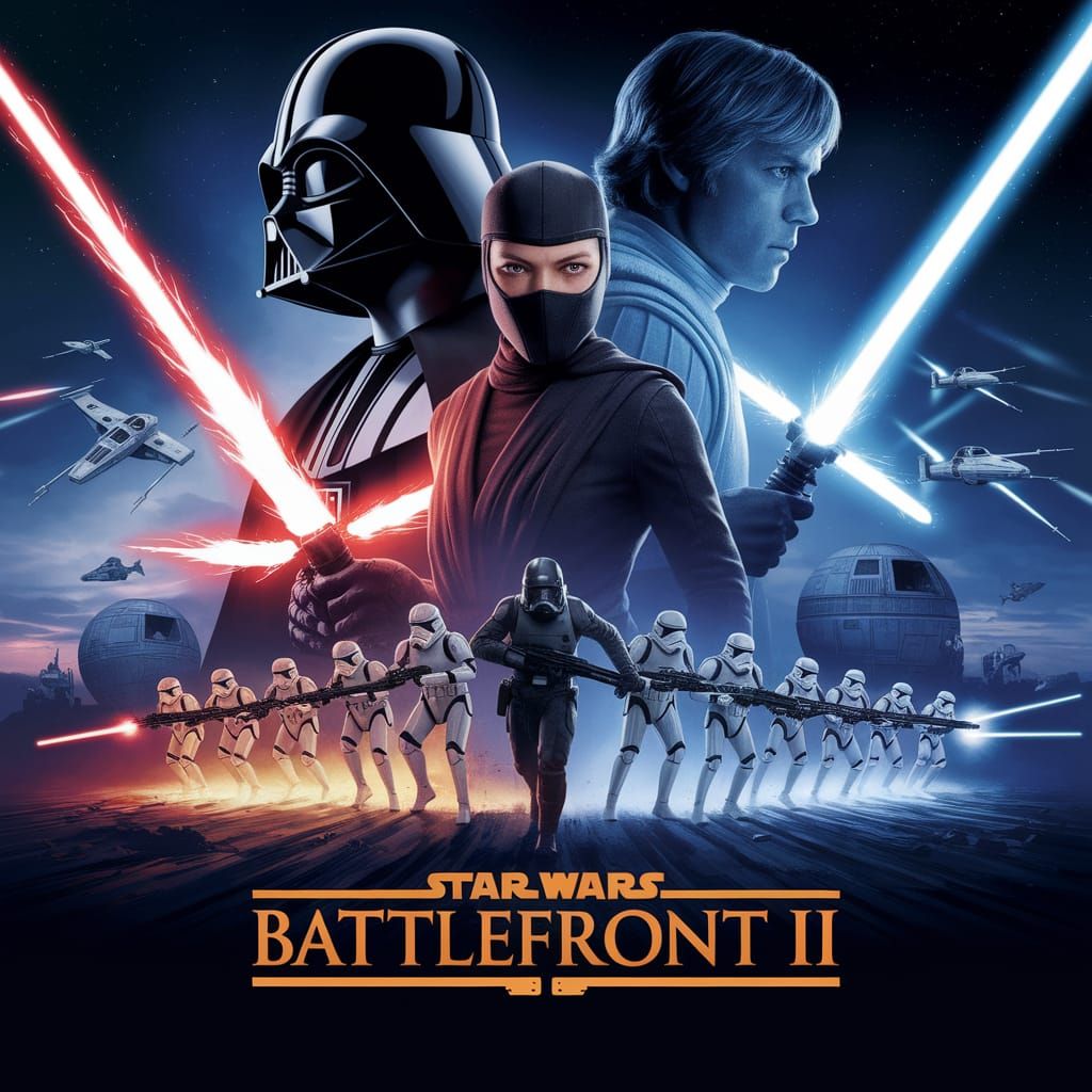 Epic Star Wars Battlefront II Movie Poster in Cinematic Styl...