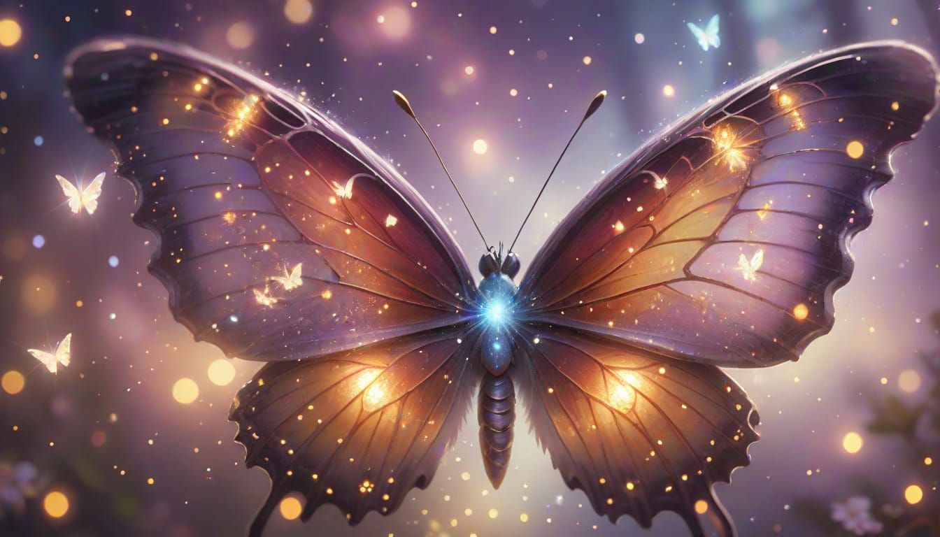 Stardust Butterfly in Ethereal Fantasy Style