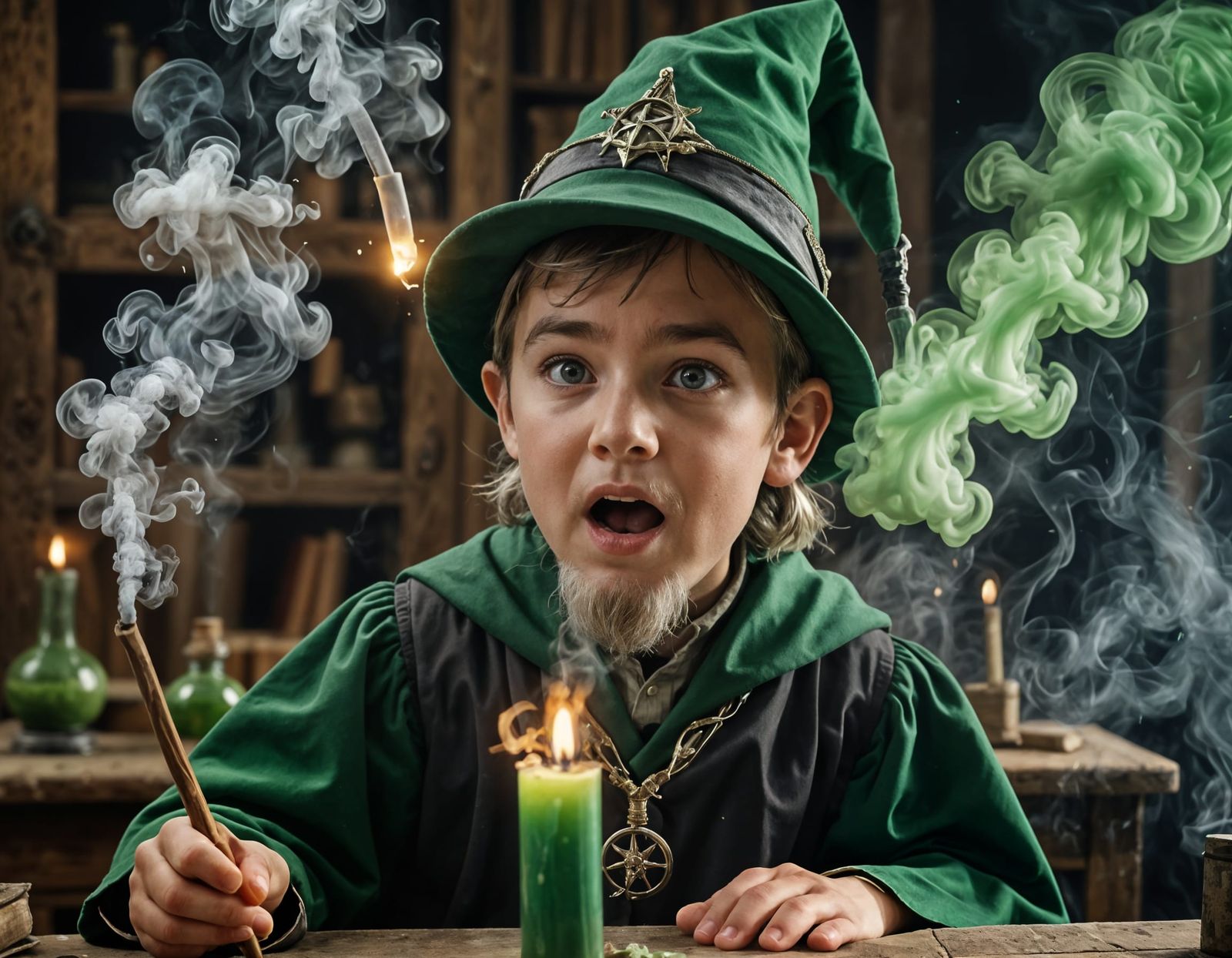 Young Wizard's Chemistry Class Surprise