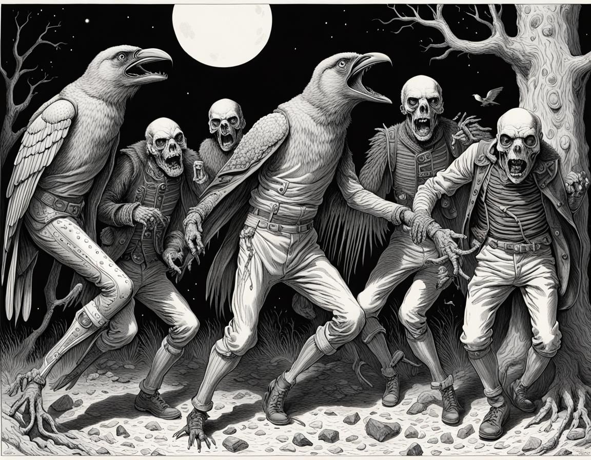 Fugly Birdmen Screaming At The Moon II