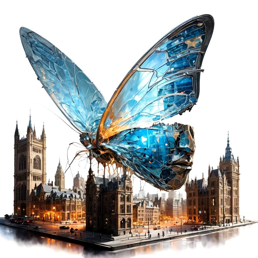 Intense City Street Scene