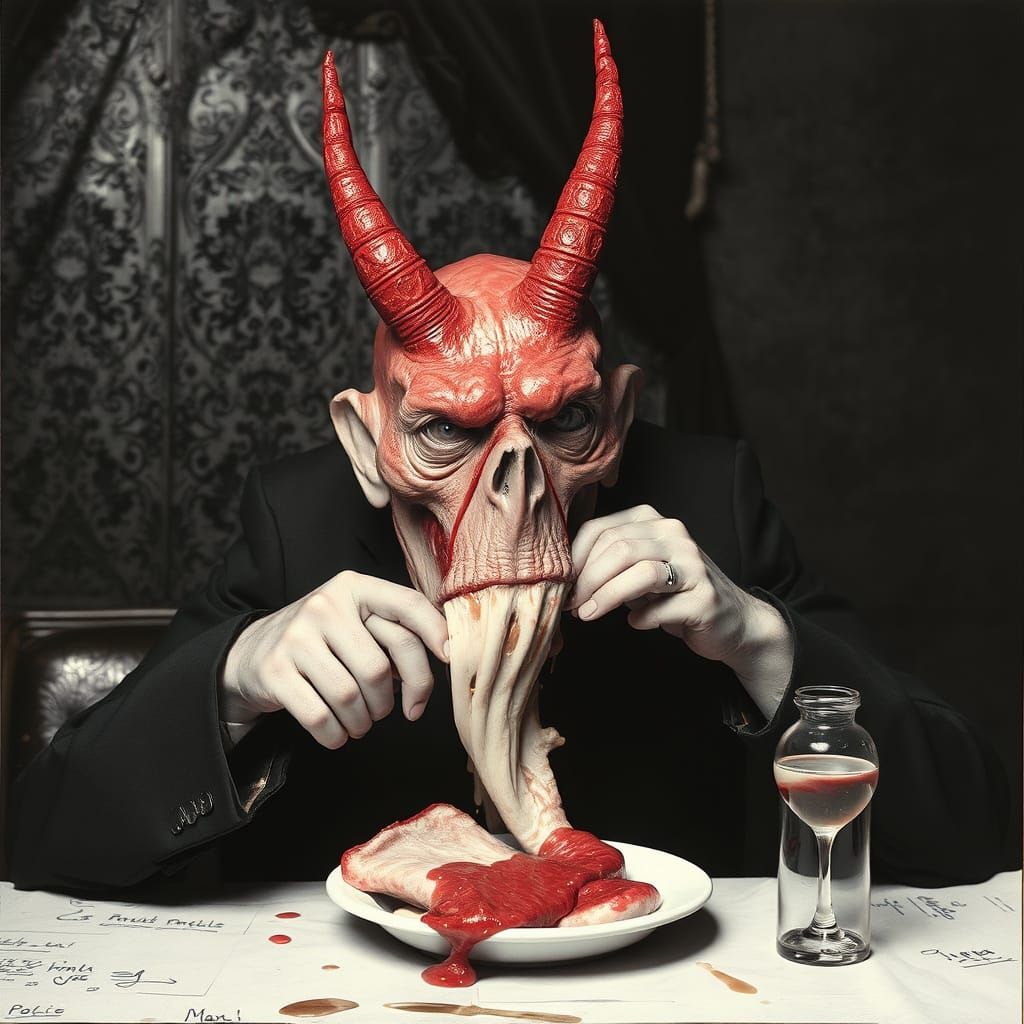 Gooey Surrealist Landscape in Dark Artistic Style