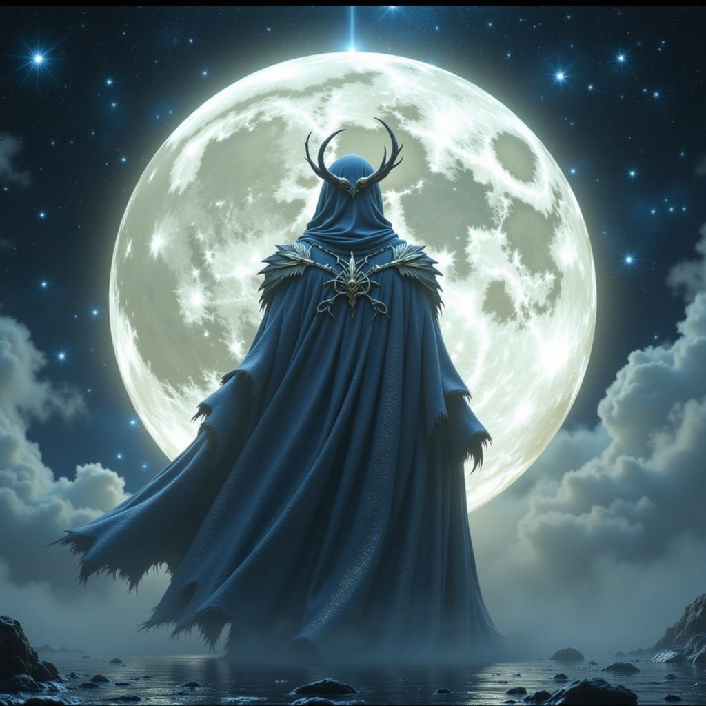 Máni, Norse Moon God in Dreamy Ethereal Style