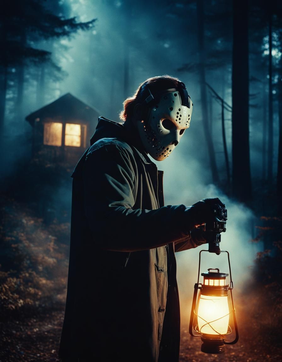 Jason Voorhees in Cel-Shaded Cinematic Film Still